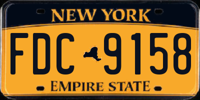 NY license plate FDC9158