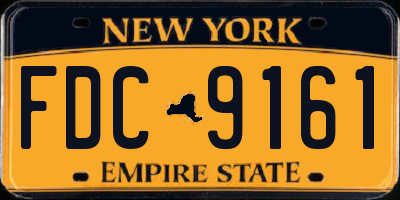 NY license plate FDC9161