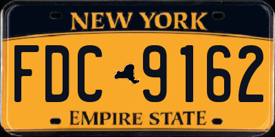 NY license plate FDC9162