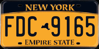 NY license plate FDC9165