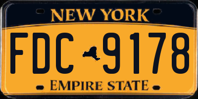 NY license plate FDC9178