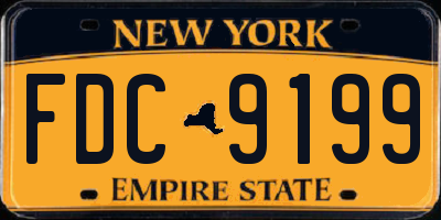 NY license plate FDC9199