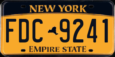 NY license plate FDC9241