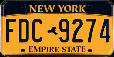 NY license plate FDC9274