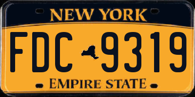 NY license plate FDC9319