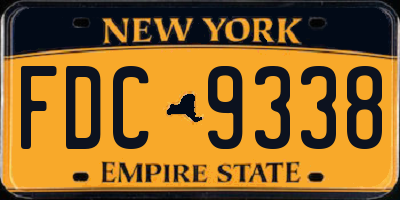 NY license plate FDC9338