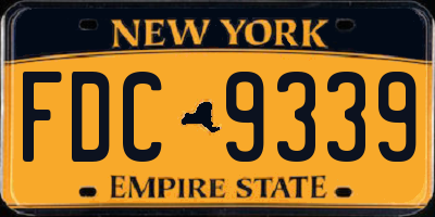NY license plate FDC9339