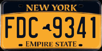 NY license plate FDC9341