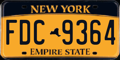 NY license plate FDC9364
