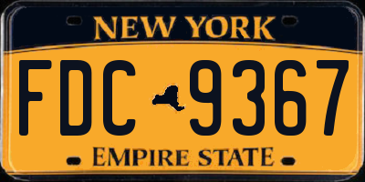NY license plate FDC9367