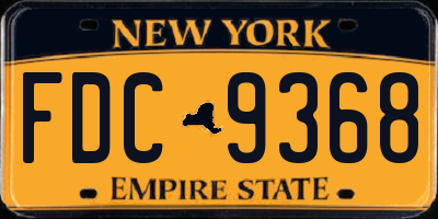 NY license plate FDC9368