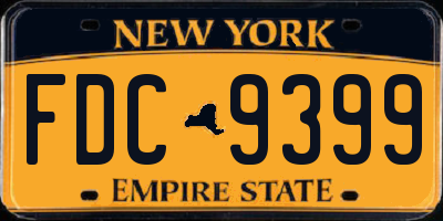 NY license plate FDC9399