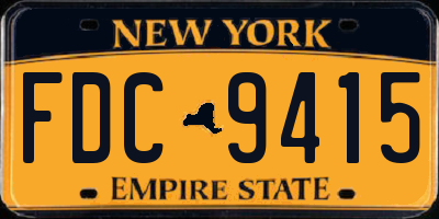 NY license plate FDC9415