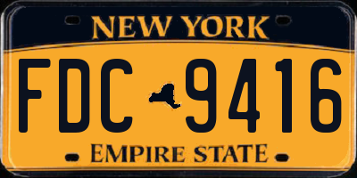 NY license plate FDC9416