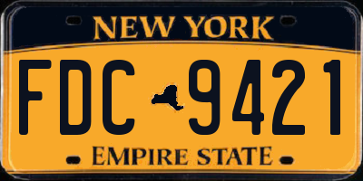 NY license plate FDC9421