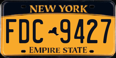 NY license plate FDC9427