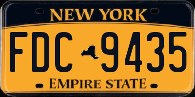 NY license plate FDC9435