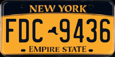 NY license plate FDC9436