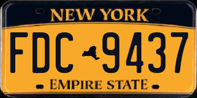NY license plate FDC9437