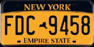 NY license plate FDC9458
