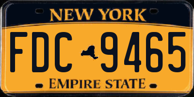NY license plate FDC9465