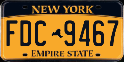 NY license plate FDC9467