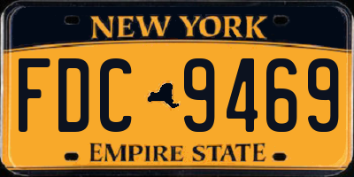 NY license plate FDC9469