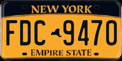 NY license plate FDC9470