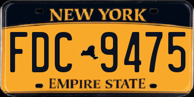 NY license plate FDC9475