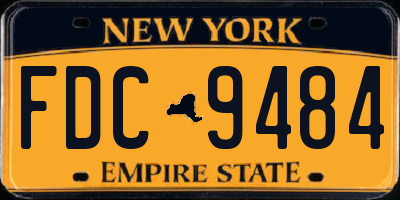 NY license plate FDC9484