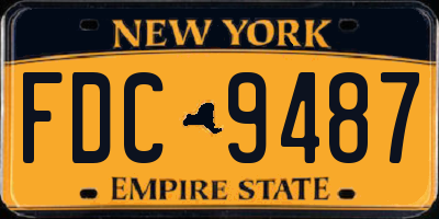 NY license plate FDC9487