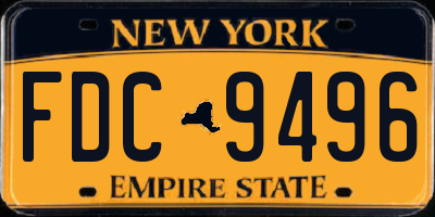 NY license plate FDC9496
