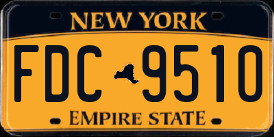 NY license plate FDC9510