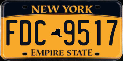 NY license plate FDC9517