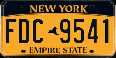 NY license plate FDC9541