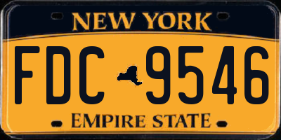 NY license plate FDC9546