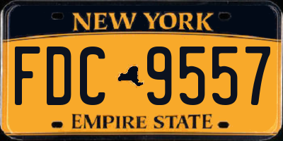 NY license plate FDC9557