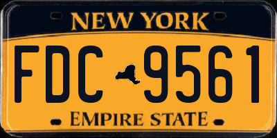 NY license plate FDC9561