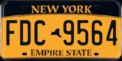 NY license plate FDC9564