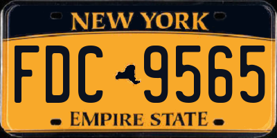 NY license plate FDC9565