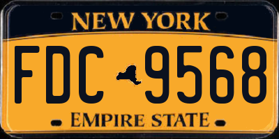 NY license plate FDC9568