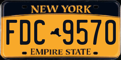 NY license plate FDC9570