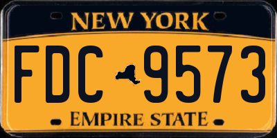 NY license plate FDC9573