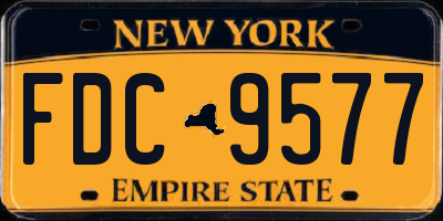 NY license plate FDC9577
