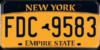 NY license plate FDC9583