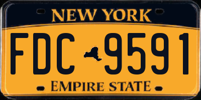 NY license plate FDC9591