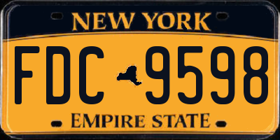 NY license plate FDC9598