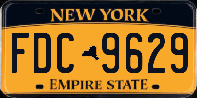 NY license plate FDC9629