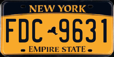 NY license plate FDC9631