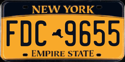 NY license plate FDC9655